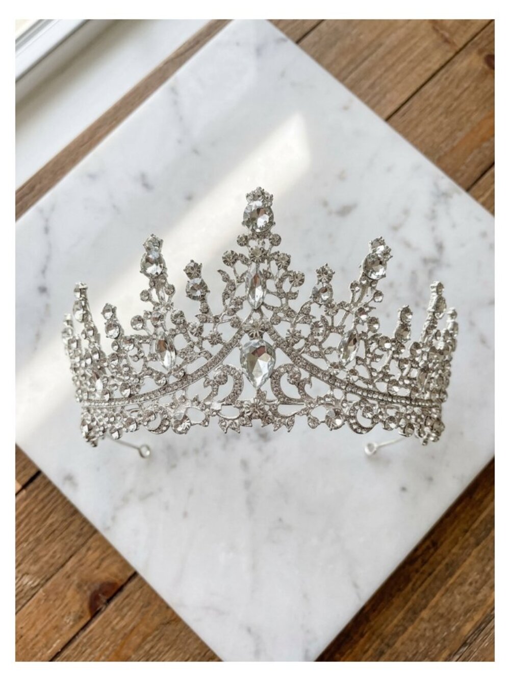 Crystal Tiara Crown Headband for Wedding Bride Quinceanera Prom Pageant